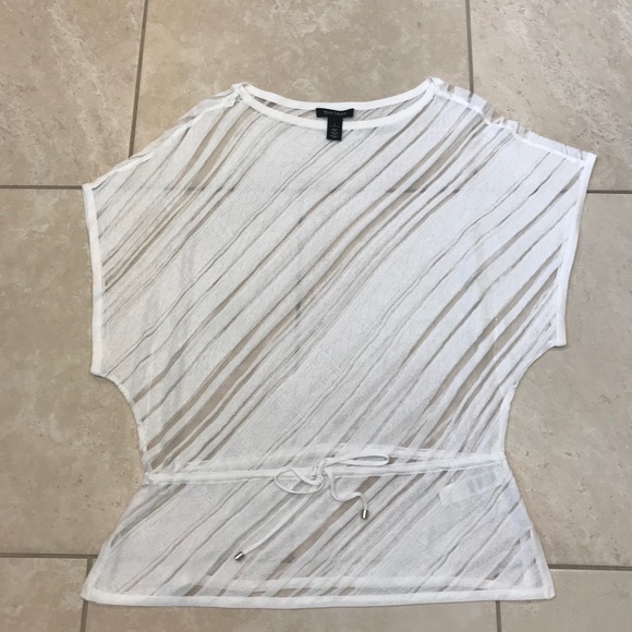 White House Black Market Tops - White House Black Market white S tunic gently used